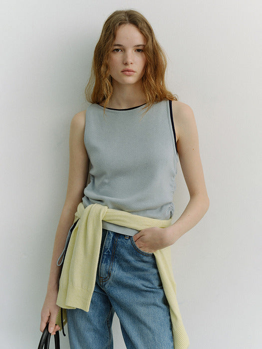 Dunst Layering Knit Top Soft Blue