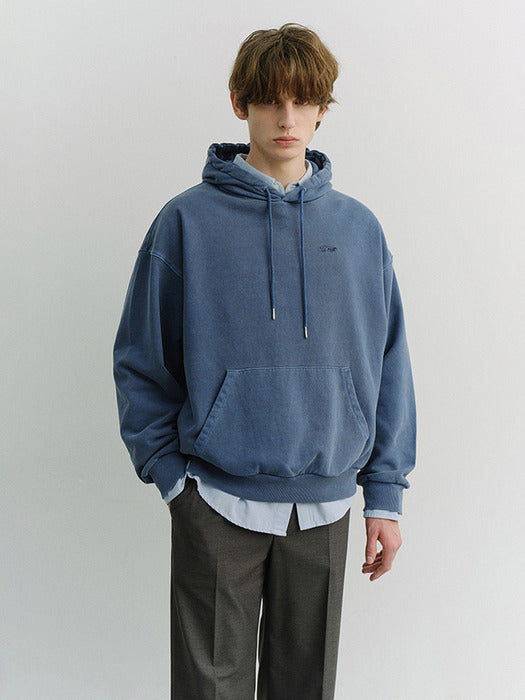 Dunst Unisex Garment Dyed Hoodie Blue