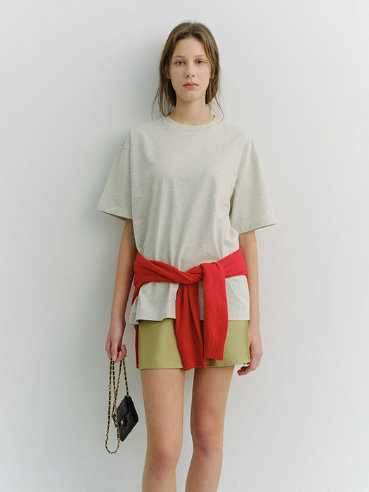 Dunst Unisex Loose T-Shirt Oatmeal Melange