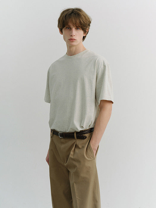 Dunst Unisex Loose T-Shirt Oatmeal Melange