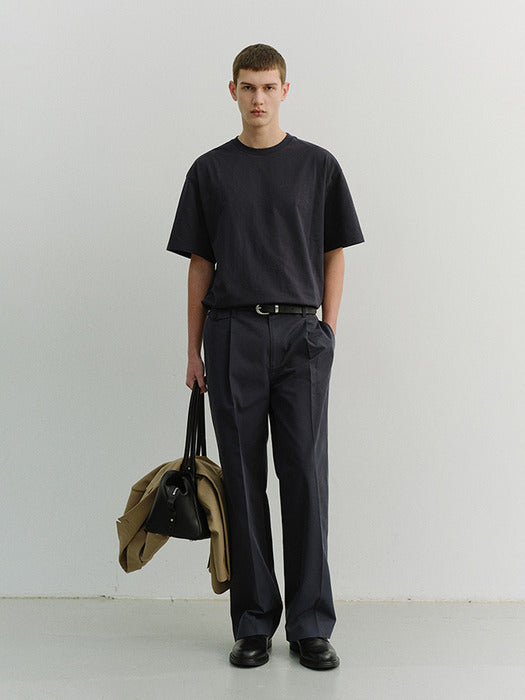 [dunst] UNISEX LOOSE T-SHIRT NAVY_UDTS6A112N2