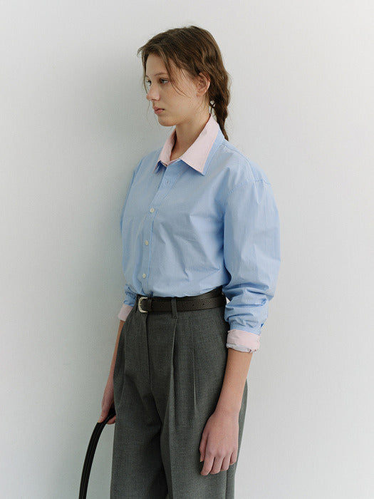 Dunst Unisex Soft Poplin Shirt Soft Blue