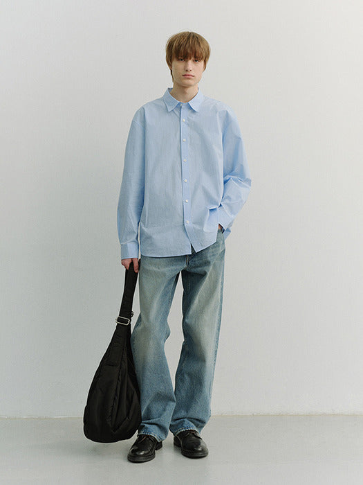 Dunst Unisex Soft Poplin Shirt Soft Blue