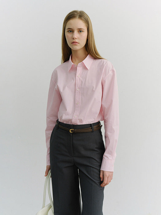 Dunst Unisex Soft Poplin Shirt Soft Pink