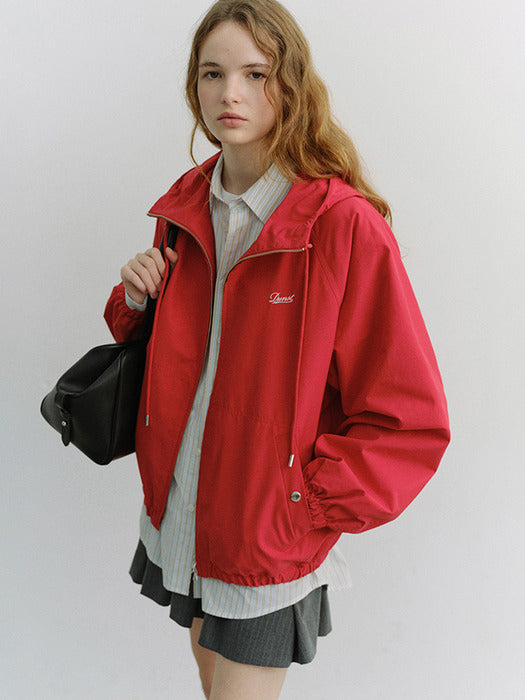 Dunst Unisex Logo Windbreaker Red