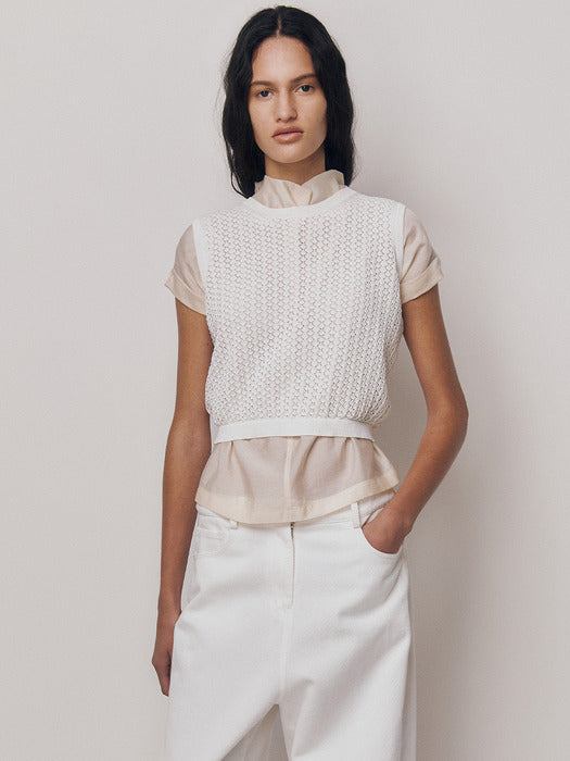 Kindersalmon Acacia Vest White