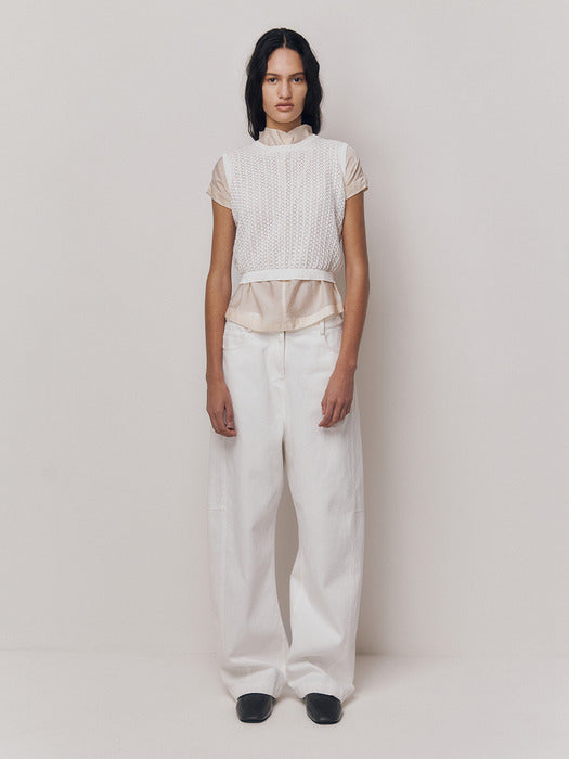 Kindersalmon Acacia Vest White