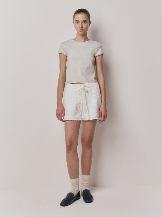 Kindersalmon Boucle Short White