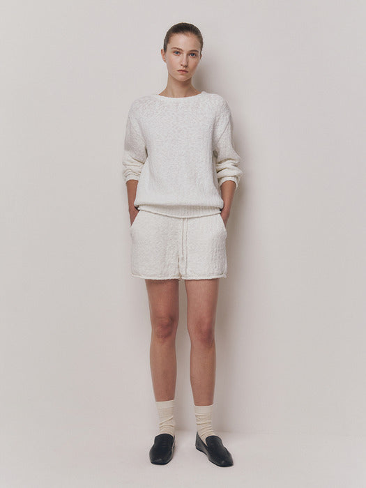 Kindersalmon Boucle Top White