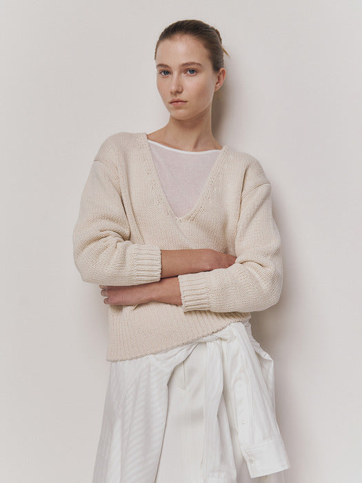 [Kindersalmon] Pony Top Ecru