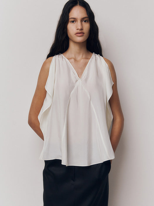 Kindersalmon Arden Silk Blouse Cream