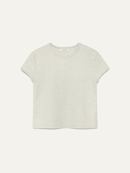 Kindersalmon Crop Jersey Top Pale Gray