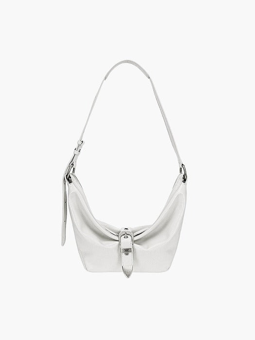 Margesherwood Belted Hobo Medium off white cracked