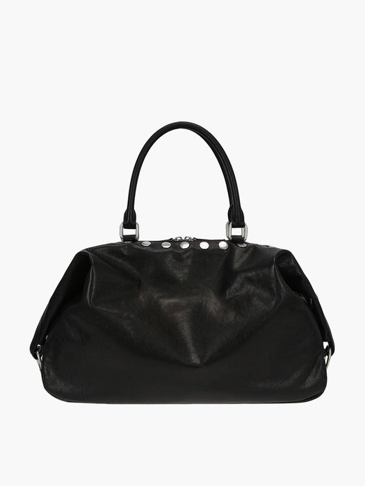 Margesherwood Dumpling Stud black washed nappa