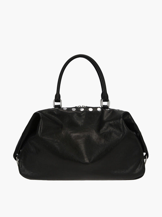 Margesherwood Dumpling Stud black washed nappa