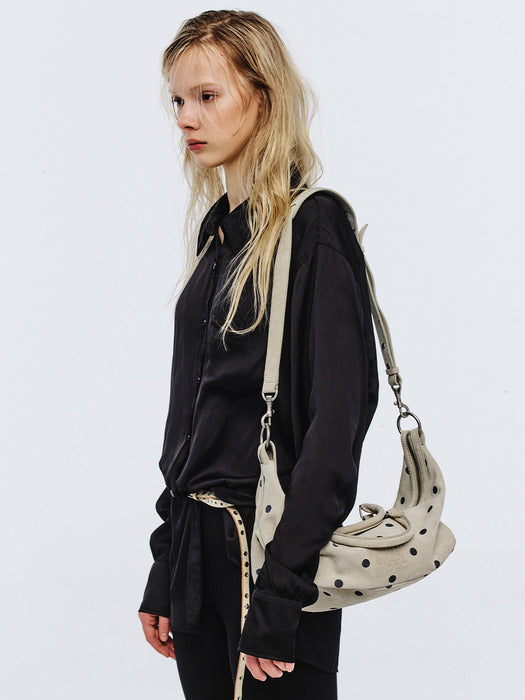 Margesherwood Dumpling EW Tote blond wood printed suede