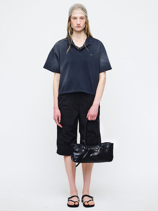 Margesherwood Grandma Used Shoulder Bag black pull-up