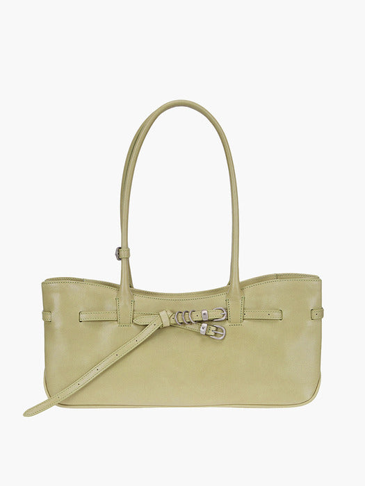 [MARGESHERWOOD] GRANDMA USED SHOULDER BAG_avocado pull-up