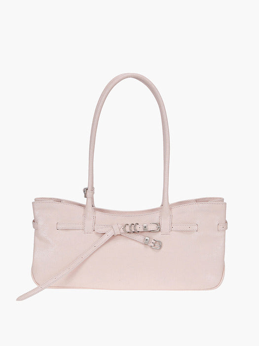 Margesherwood Grandma Used Shoulder Bag pale pink cracked