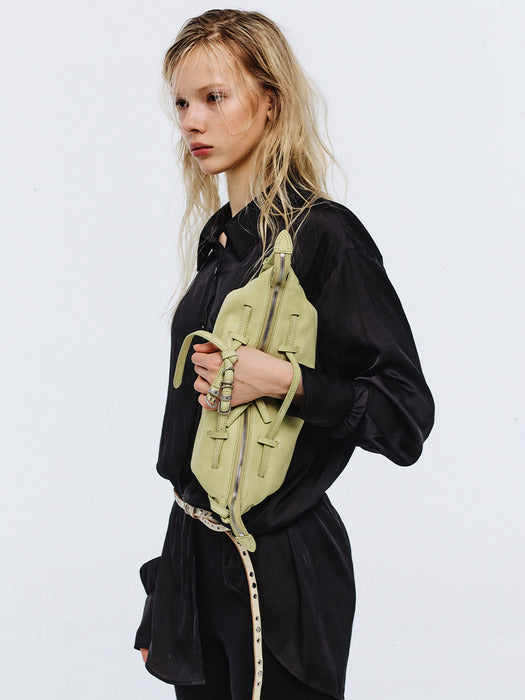Margesherwood Grandma Used Sling Bag avocado nubuck