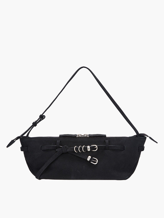 Margesherwood Grandma Used Sling Bag black nubuck
