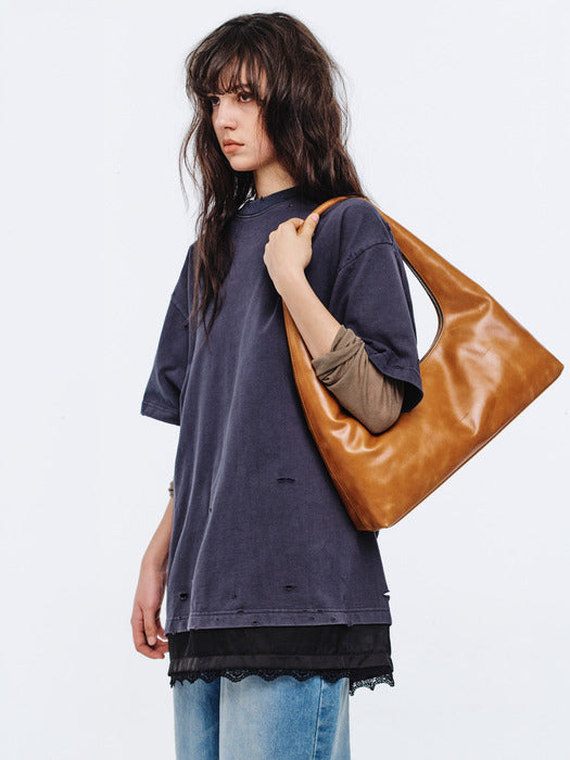 Margesherwood Hobo Large saddle brown pull-up