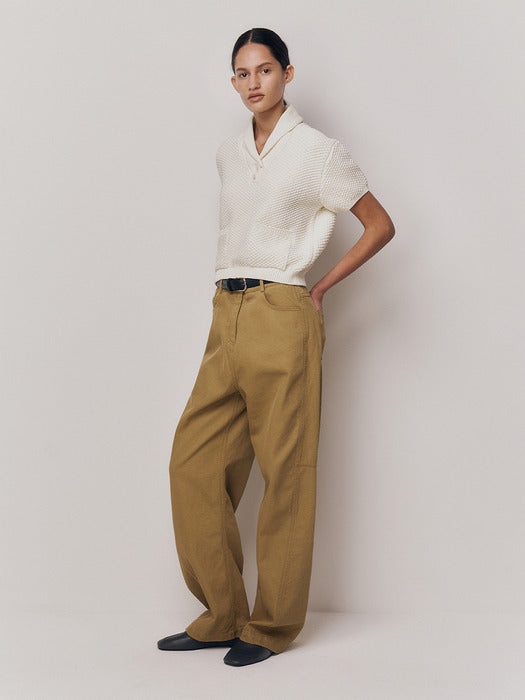 Kindersalmon Gaius Cotton Pants Caramel