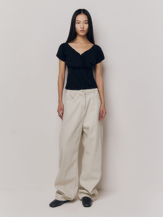 Kindersalmon Gaius Cotton Pants Chalk