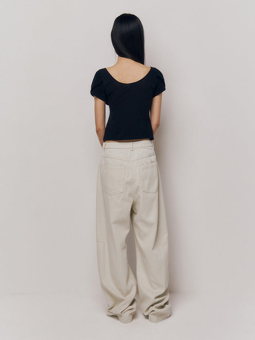 Kindersalmon Gaius Cotton Pants Chalk