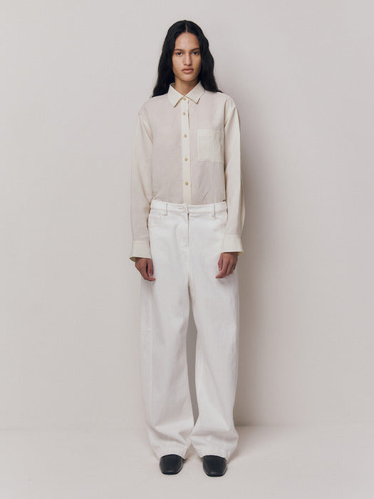 Kindersalmon Gaius Cotton Pants White