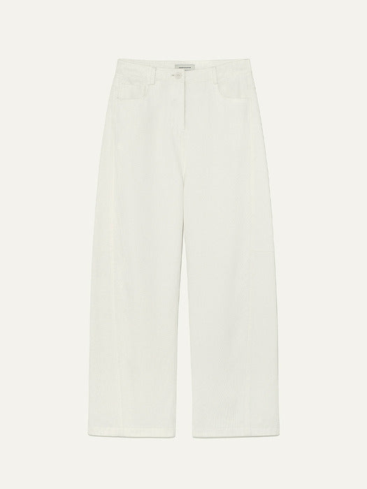 [Kindersalmon] Gaius Cotton Pants White