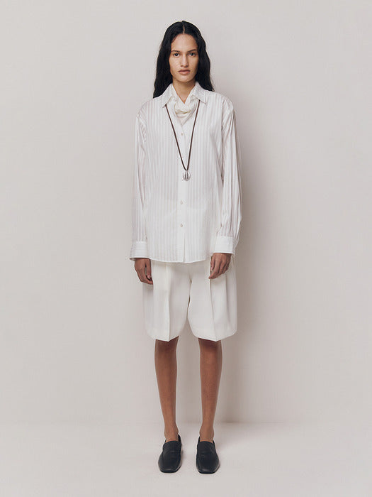 Kindersalmon Tacit Shirt White Stripe