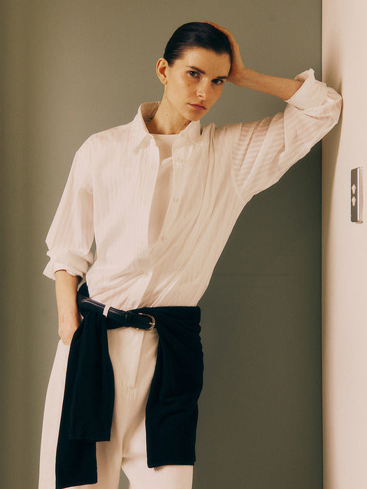 Kindersalmon Tacit Shirt White Stripe