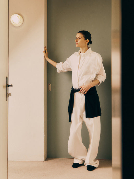 Kindersalmon Tacit Shirt White Stripe