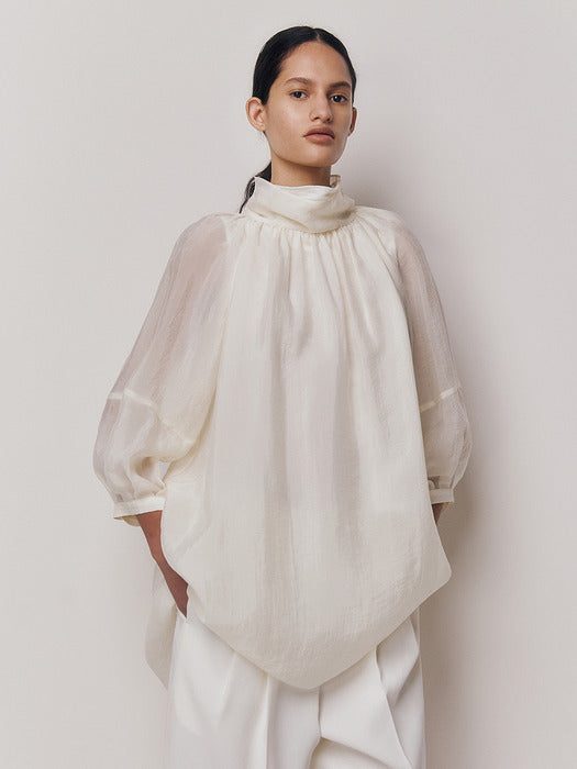 Kindersalmon Gatherneck Blouse Margarine