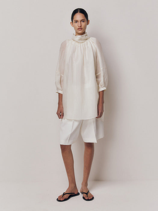 Kindersalmon Gatherneck Blouse Margarine
