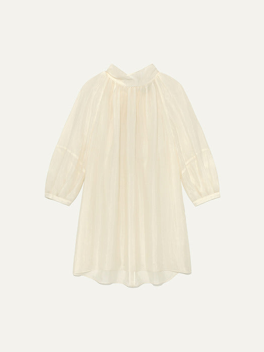 Kindersalmon Gatherneck Blouse Margarine