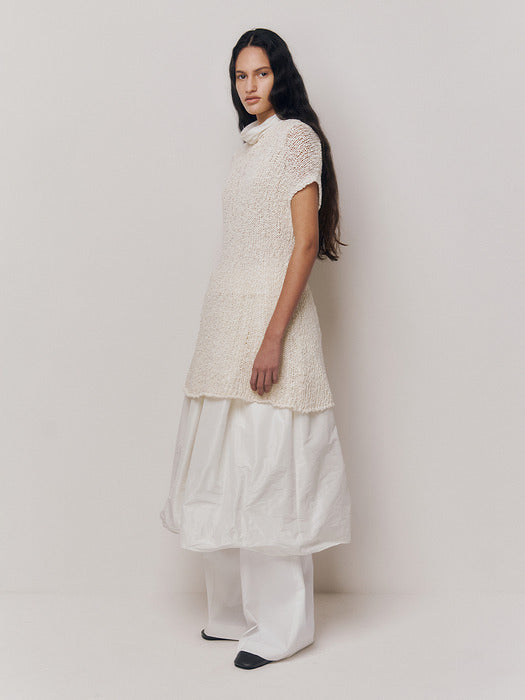 Kindersalmon Crinkled Skirt Off-White