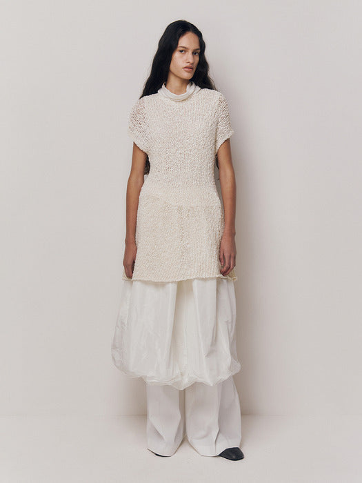 Kindersalmon Crinkled Skirt Off-White