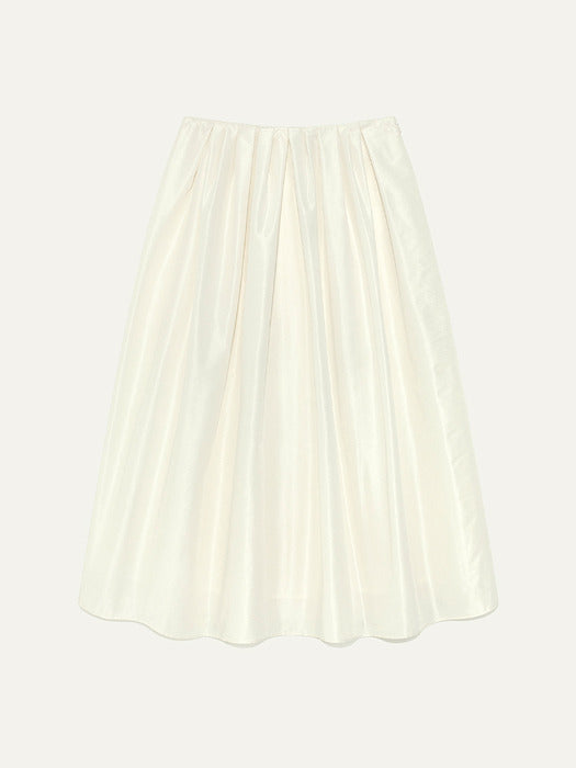 Kindersalmon Crinkled Skirt Off-White