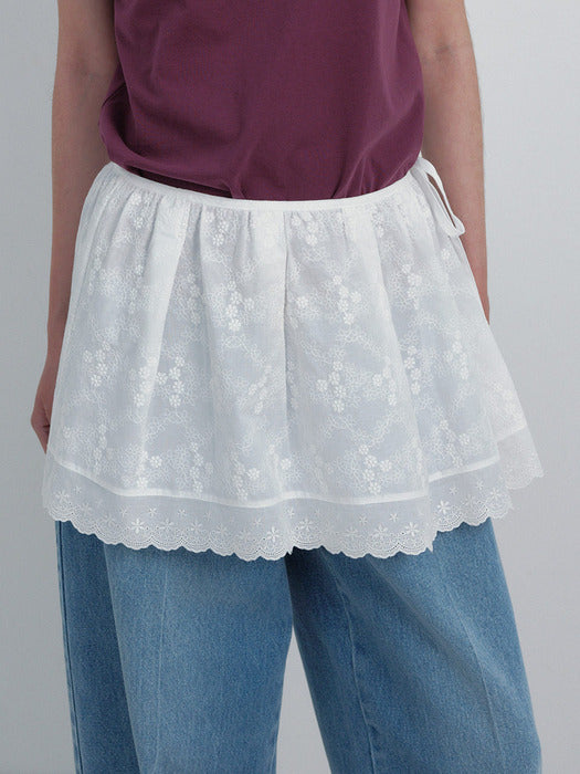 Raive Lace Tutu Skirt in White