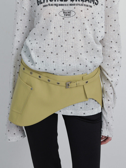 Raive Fake Leather Layered Belt