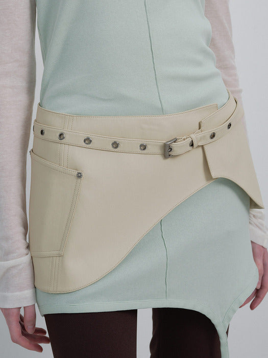 Raive Fake Leather Layered Belt