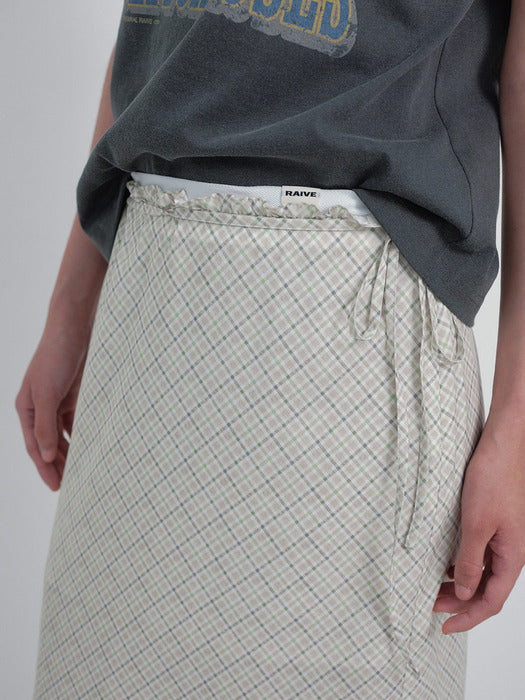 Raive Check Strap Skirt