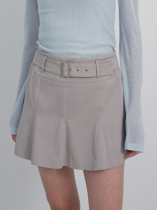 Raive Belt Detail Mini Skirt