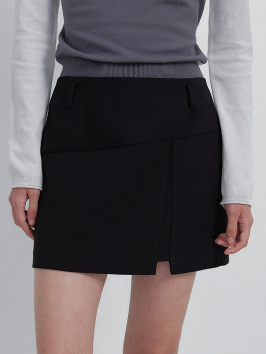 [raive] Slit Detail Mini Skirt VW6SS200_2color