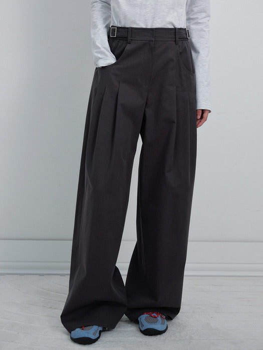 Raive Tuck Detail Belted Wide Pants