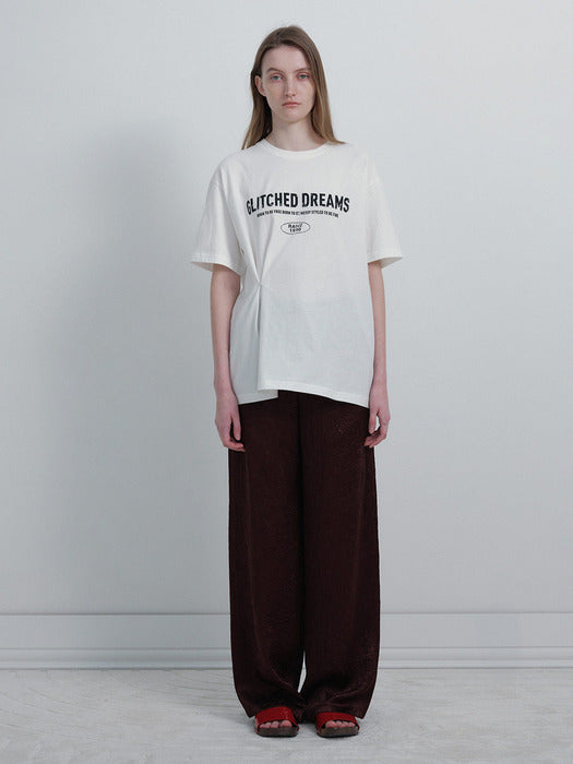 Raive Jacquard Wide Pants in Brown