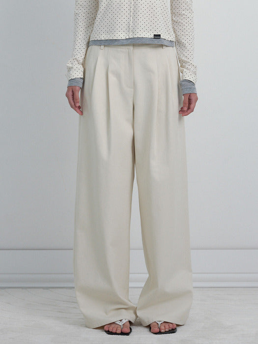 Raive Pintuck Wide Cotton Pants