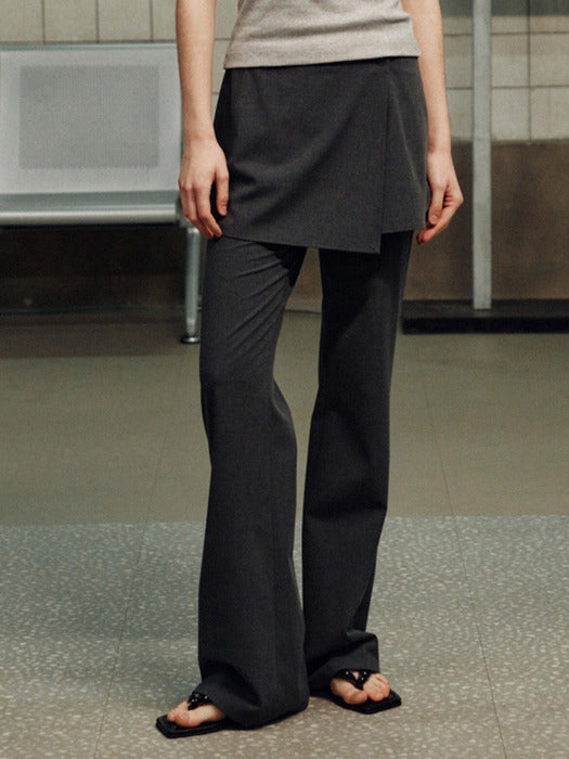 Raive Layered Wrap Skirt Pants